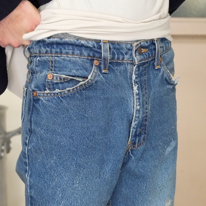 【30% off sale】7 ×7 / seven by seven ( セブン バイ セブン ) REWORK DENIM PANTS (DAMAGE PROCESSING) - INDIGO -(5)