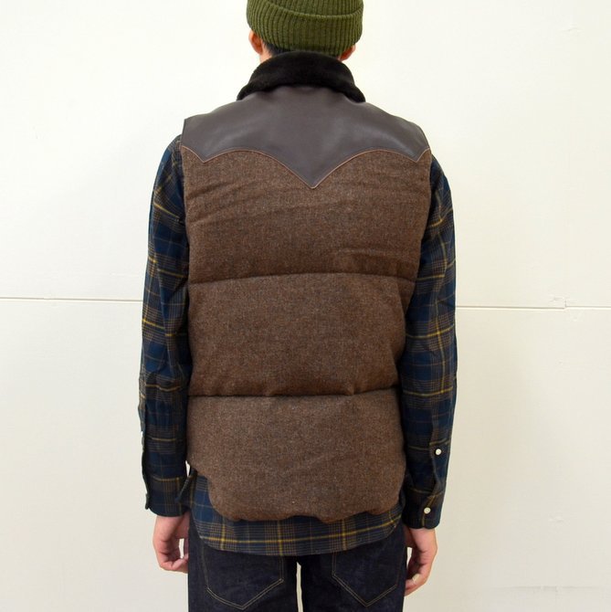 Rocky Mountain Featherbed(bL[}EetFU[xbh)/ CHRISTY DOWN VEST/TWEED -(150)BROWN- #450-512-06-BR(5)