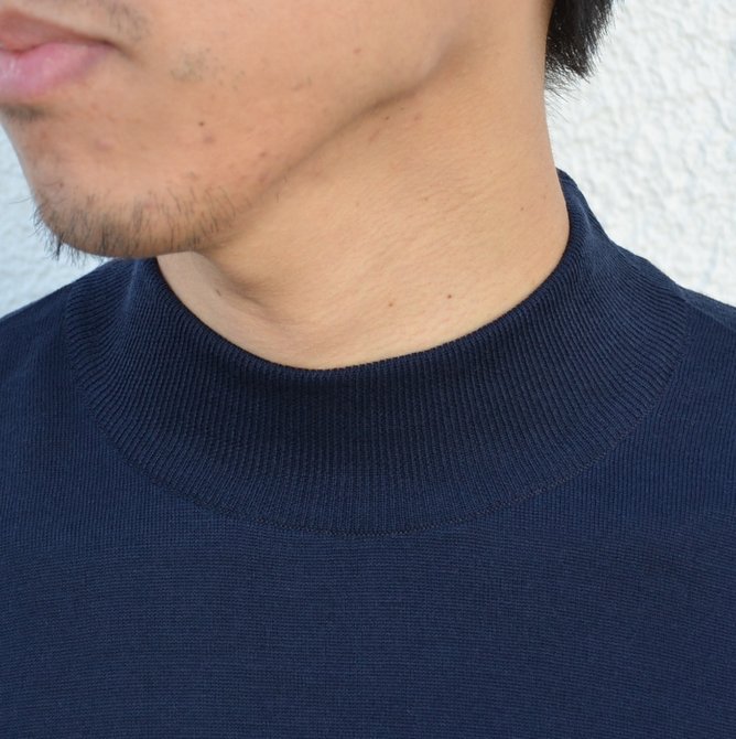 JOHN SMEDLEY(ジョン・スメドレー)/ HARCOURT PULLOVER MOCK TURTLE LS -MIDNIGHT- #harcourt(5)