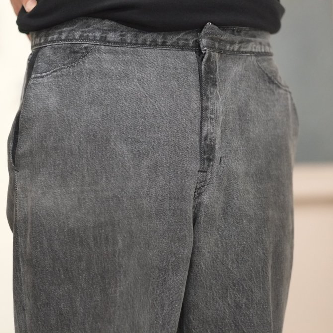 7 ×7 / seven by seven ( セブン バイ セブン ) REWORK DENIM TROUSERS - BLACK - size 2(M) (5)