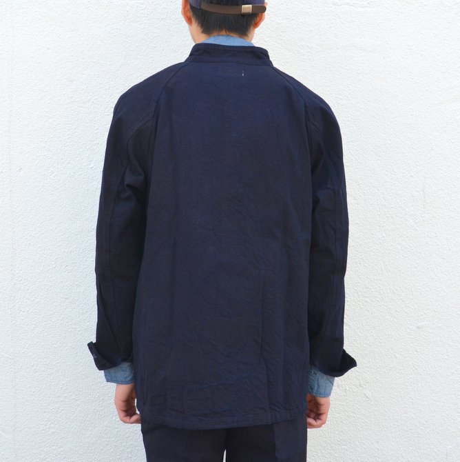 chimala(チマラ)/10OZ INDIGO X BLACK WEFT DENIM RAILROAD JACKET(UNISEX) -INDIGO- CS23-JT19(5)