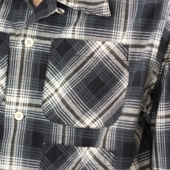 【2017 SS】South2 West8(サウスツーウエストエイト) Flannel 6 Pockets Classic Shirt -WHITE/BLACK- #VD791(5)
