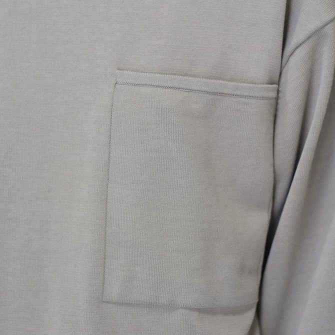 【2018 SS】crepuscule(クレプスキュール) POCKET KNIT TEE 3/4 -Gray Beige- #1801-006(5)