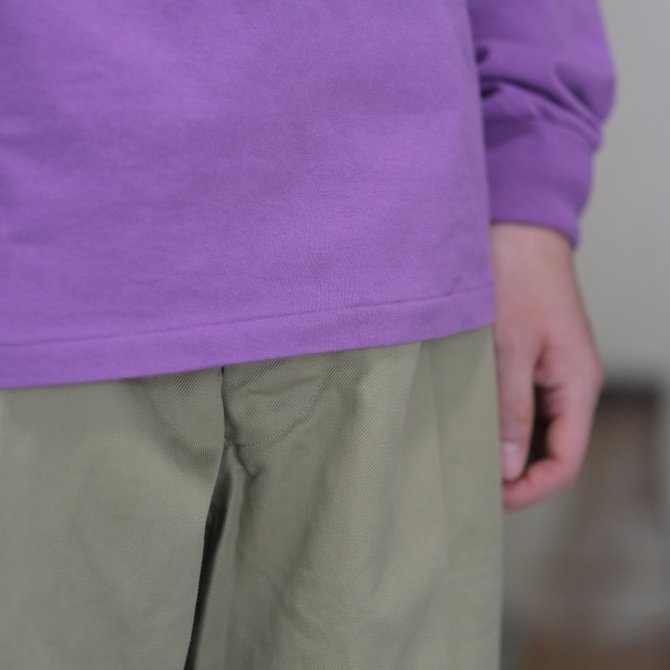 【2018 SS】AURALEE(オーラリー)/ SOFT CORD L/S TEE -PURPLE- #A8SP01MT(5)