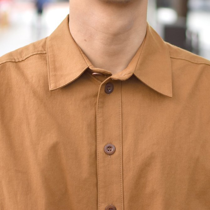 【40% OFF SALE】 FRANK LEDER(フランクリーダー)BRUSHED COTTON SHIRT + DRAWSTRING BROWN 0426029-89-S(5)