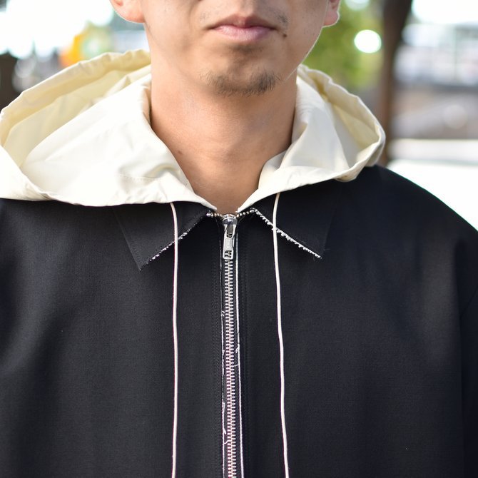 【2018 AW】 CAMIEL FORTGENS(カミエル フォートゲンス)/HOODED SIMPLE JACKET -BLACK- #CAMIEL-683(5)
