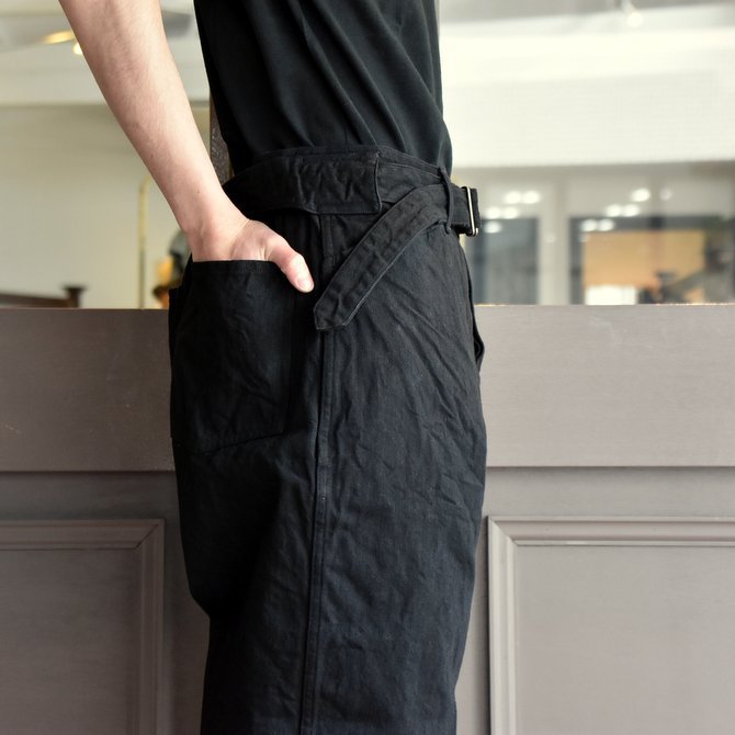 【2019 SS】COMOLI (コモリ) デニムベルテッドパンツ-BLACK- #P01-03004(5)