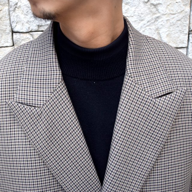 YOKE(ヨーク)/FIVE COLORS PLAID WOOL LOOSE DOUBLE BREASTED JACKET -BEIGE PLAID- #YK19AW0047J(5)