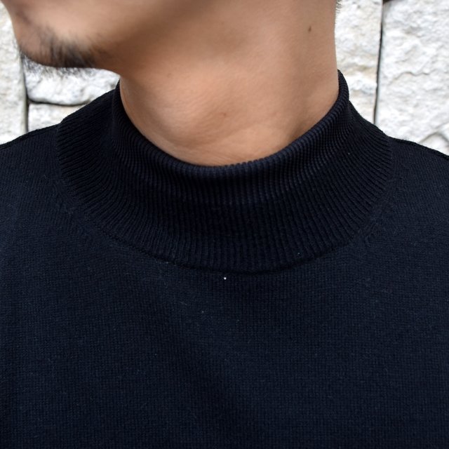 YOKE(ヨーク)/WOOL SABLE MOCK NECK L/S -BLACK- #YK19AW0075S(5)