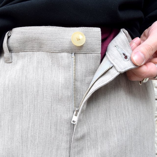 【2020 SS】AURALEE(オーラリー)/ COTTON WOOL DOUBLE CLOTH SLACKS -TOP GRAY- #A20SP02WF(5)