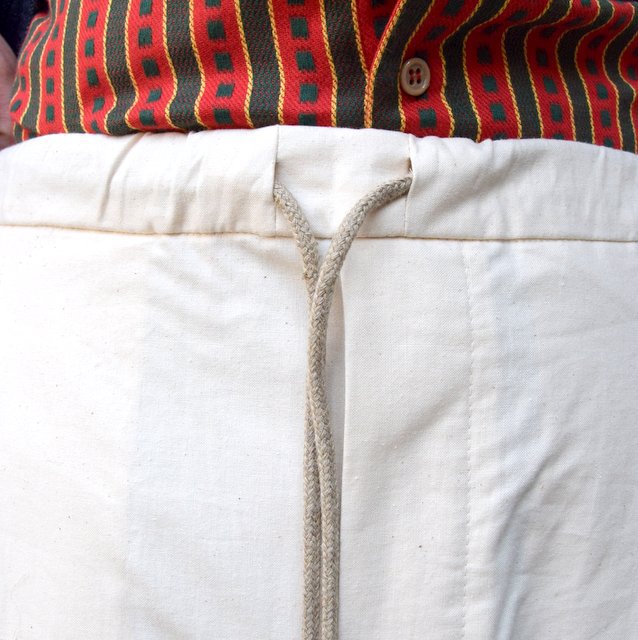【2020 SS】FRANK LEDER(フランクリーダー) /VINTAGE BEDSHEET DRAW STRING TROUSERS -NATURAL- #0913037-80(5)