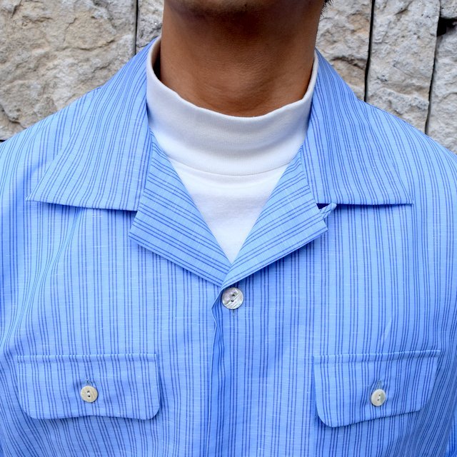 【30% off sale】【2020】MAATEE&SONS(マーティーアンドサンズ)/ ''DAVID&JOHN ANERSON'' OPEN COLLAR SHIRT -2色展開- #MT0103-0607A(5)
