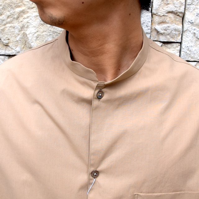 【2020 SS】blurhms(ブラームス) / Stand-up Collar Shirt L/S:LIGHT BEIGE BHS-20SS019(5)