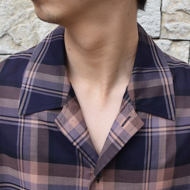 【2020 SS】blurhms(ブラームス) / Open Collar Shirt L/S -DARK MADRAS- #BHS-20SS017CP(5)