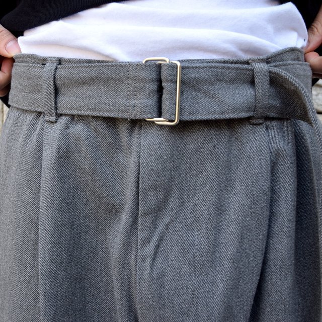 【2020】Graphpaper(グラフペーパー)/ COLORFAST DENIM BELTED PANTS -GRAY- #GM201-40096B(5)