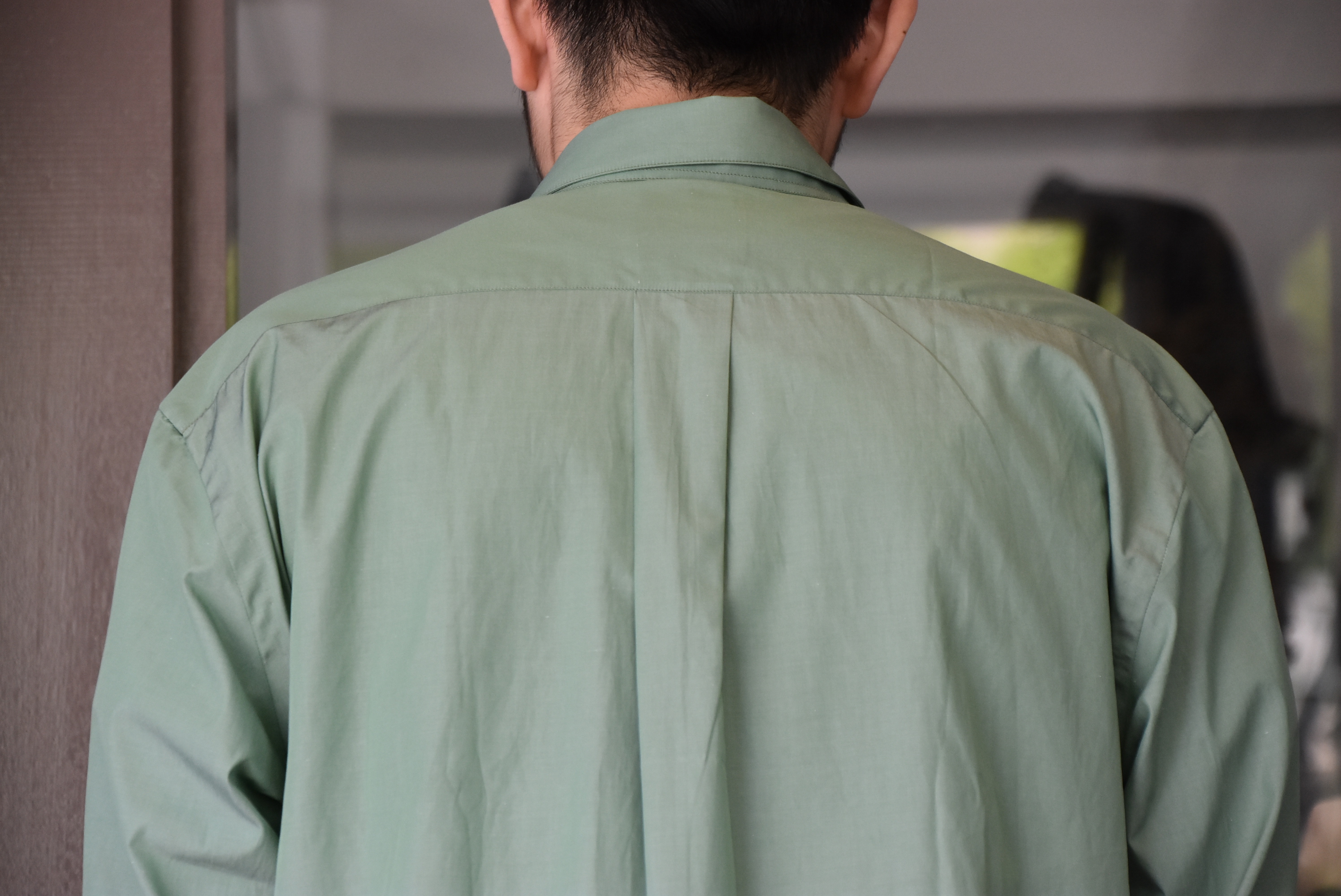 【2020 SS】 Cristaseya(クリスタセヤ)/ HANDMADE POPELINE MENS SHIRT -Sage- #05SP-S(5)