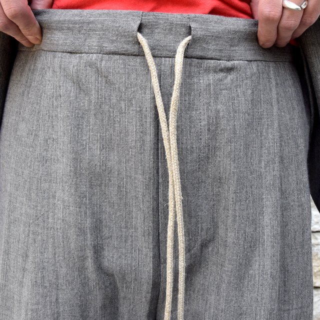 【2020 SS】FRANK LEDER(フランクリーダー)/ LIGHT GREY COTTON DRAWSTRING TROUSERS -GREY- #0913050-95(5)
