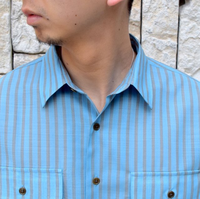 【2020 SS】BROWN by 2-tacs (ブラウンバイツータックス) REGULAR COLLAR -BLUE- #B23-S001(5)