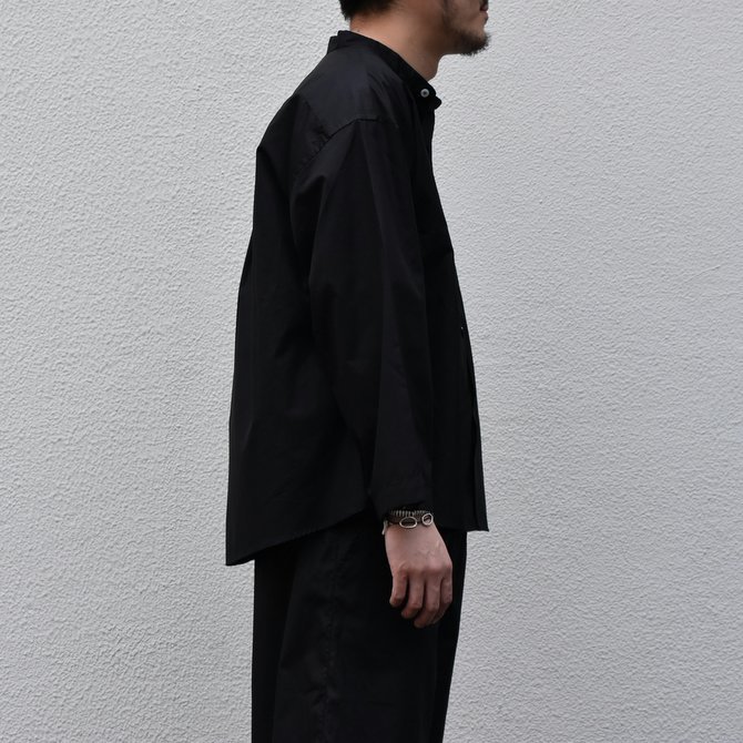 【30% off sale】【2020】 Cristaseya(クリスタセヤ)/LIGHT COTTON PAJAMA SHIRT-Black- #02DA-C(5)