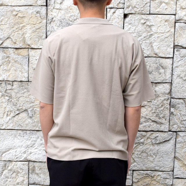 【2020 SS】AURALEE(オーラリー)/ HARD TWIST AMUNZEN DOUBLE CLOTH POLO -BEIGE- #A20SP02KN(5)