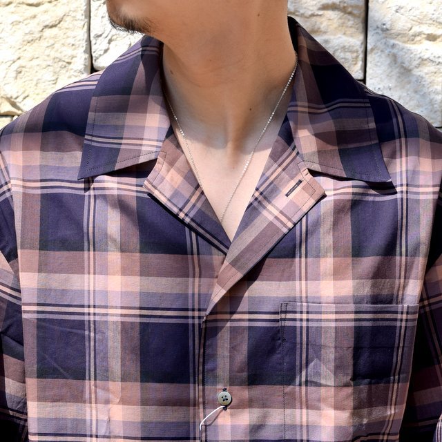 【2020】blurhms(ブラームス) / OPEN COLLAR SHIRT S/S -DARK MADRAS- #BHS-20SS018CP(5)