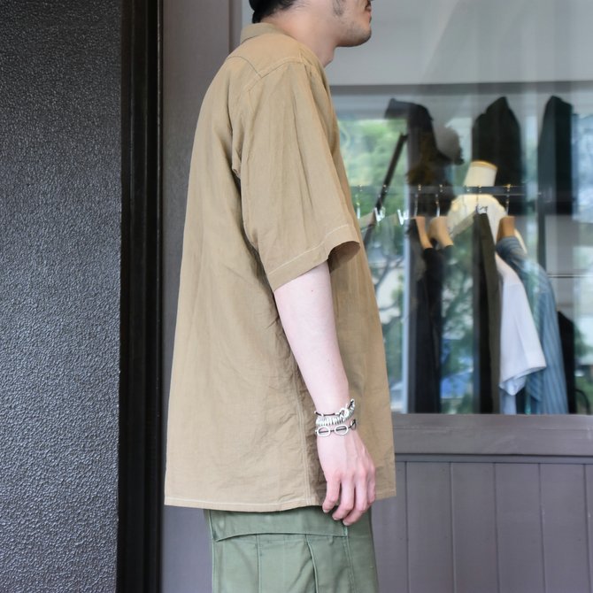 【2020 SS】COMOLI (コモリ) ベタシャンオープンカラーシャツ#R01-02011 -KHAKI-(5)