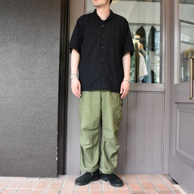 【2020 SS】COMOLI (コモリ) ベタシャンオープンカラーシャツ#R01-02011 -NAVY-(5)