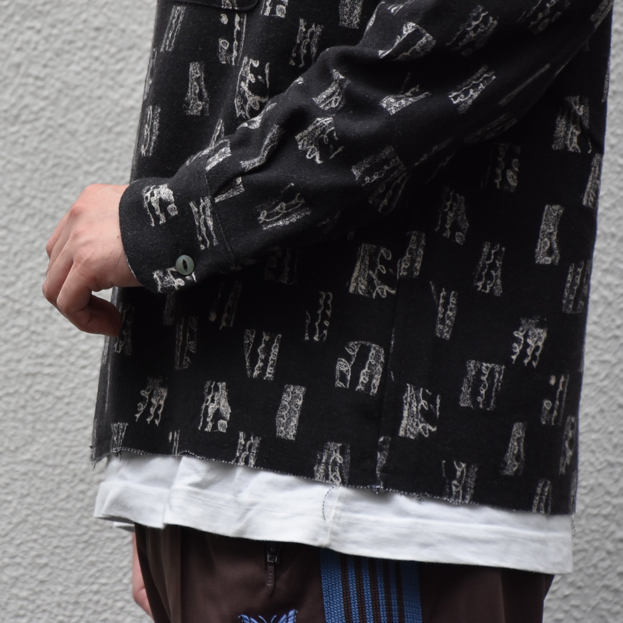 NEEDLES(ニードルス) C.O.B Classic Shirt -W/N Melton/Pt.-BLACK #HM110(5)