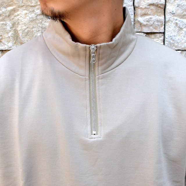 AURALEE(オーラリー)/ ELASTIC HIGH GAUGE SWEAT HALF ZIP P/O -KHAKI GRAY- #A20AP01NU(5)