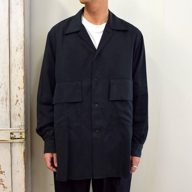 【2020】YOKE(ヨーク)/ BIG FLAP LONG SHIRTS -BLACK- #YK20AW0144SH(5)