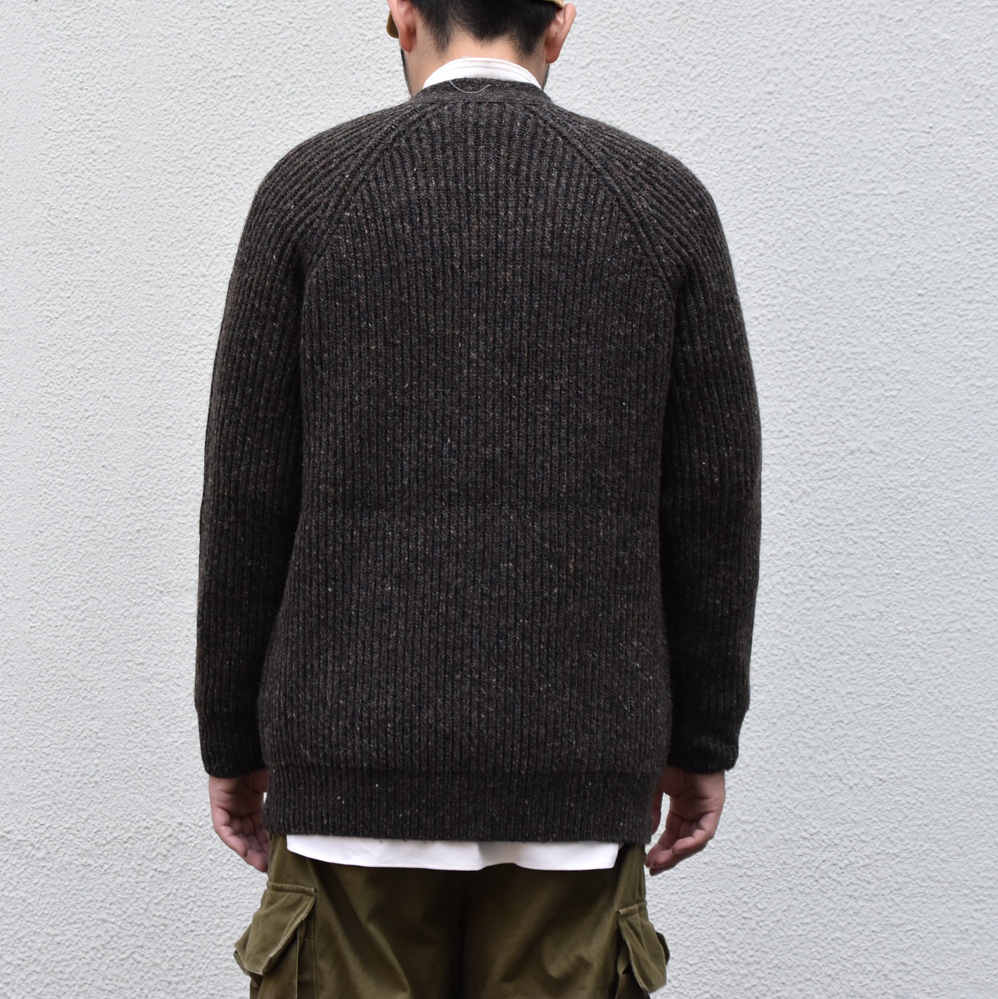 【2020】 Cristaseya(クリスタセヤ)/ CAMEL RIBBED CARDIGAN-BROWN- #22KA-CA-BB(5)