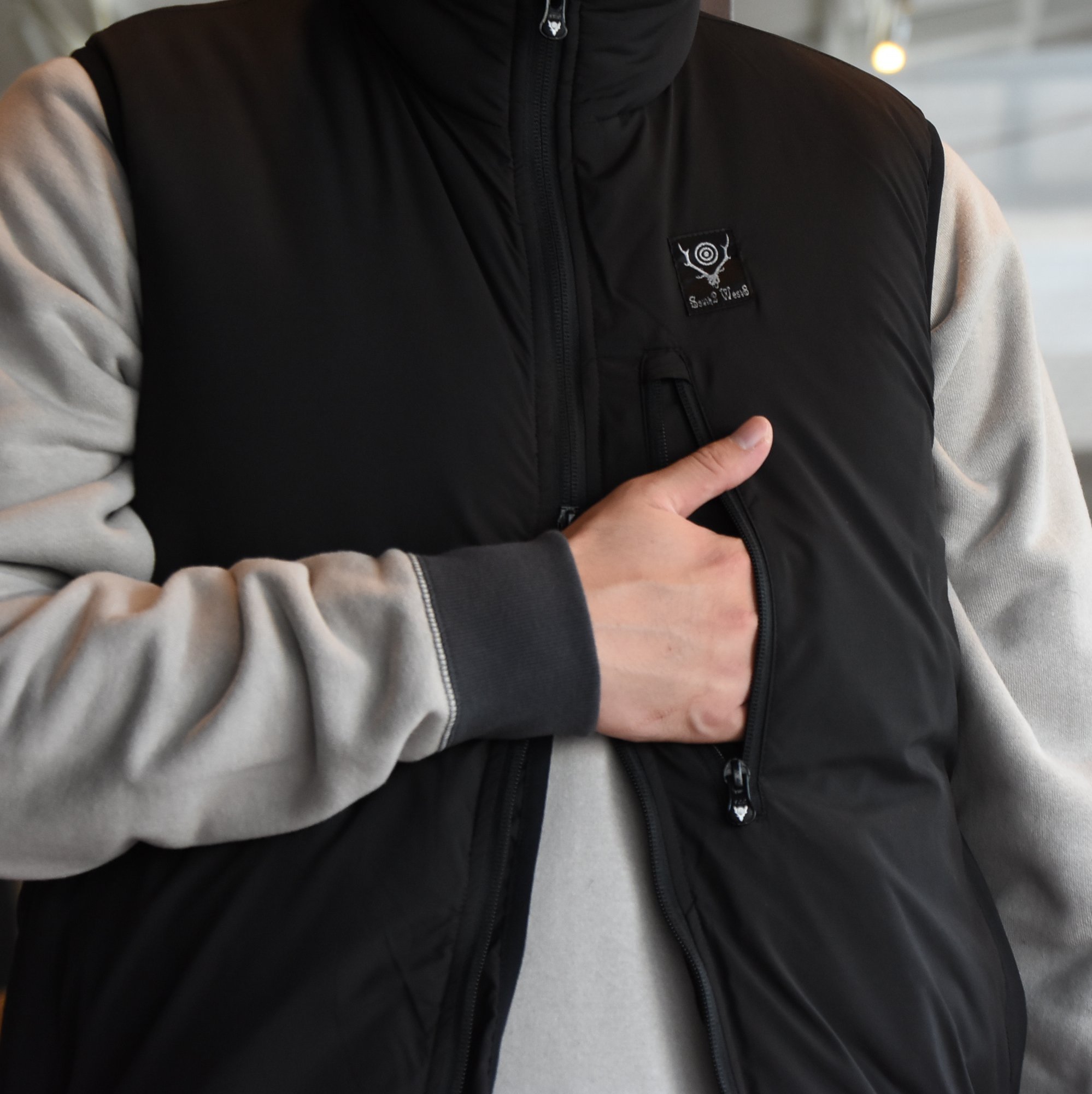 South2 West8(サウスツーウエストエイト)Insulator Vest-Peach Skin-BLACK- #HM813(5)