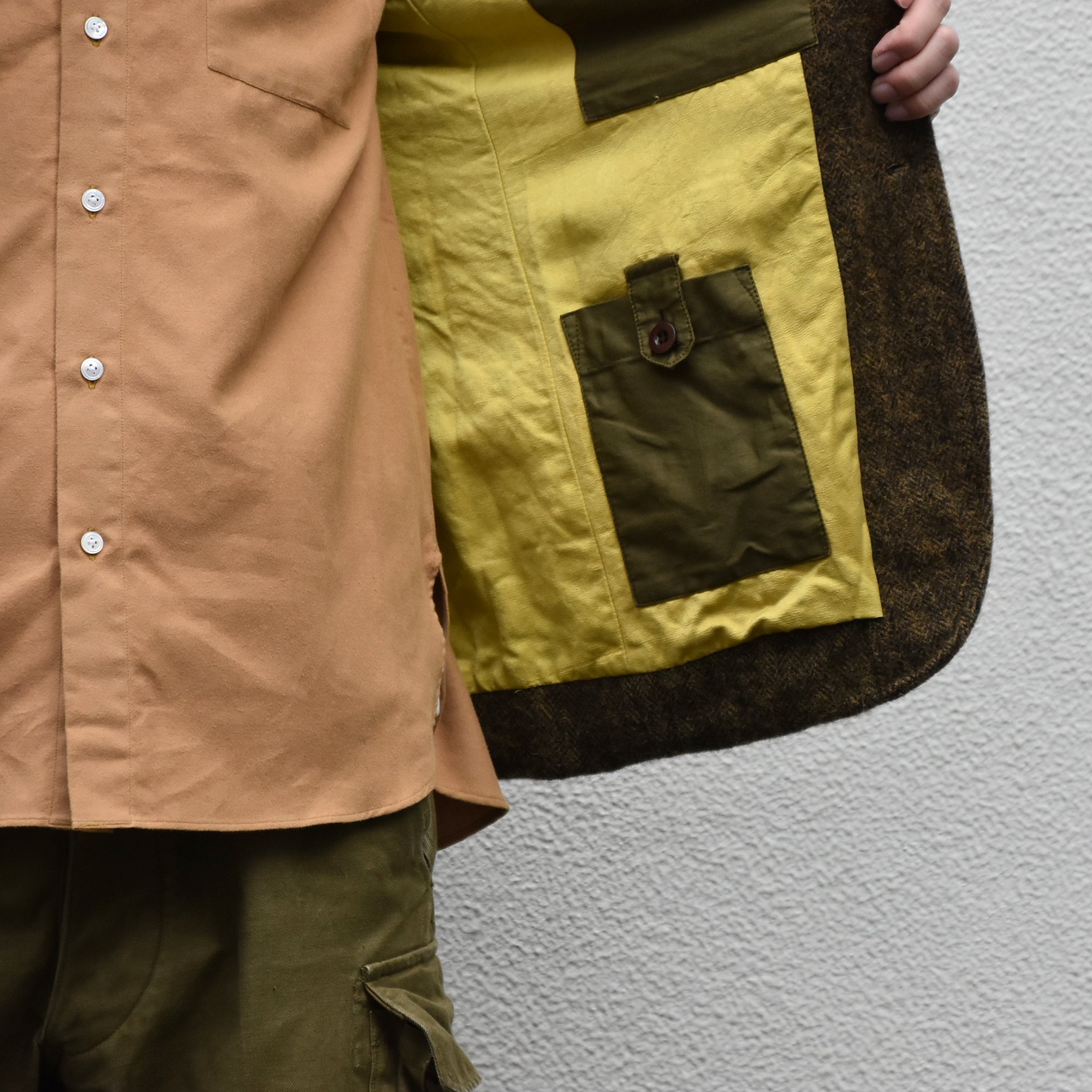 Chez Vidalenc (シェヴィダレンク)/ HARRIS TWEED JACKET-GREEN FOX- #JK01(5)