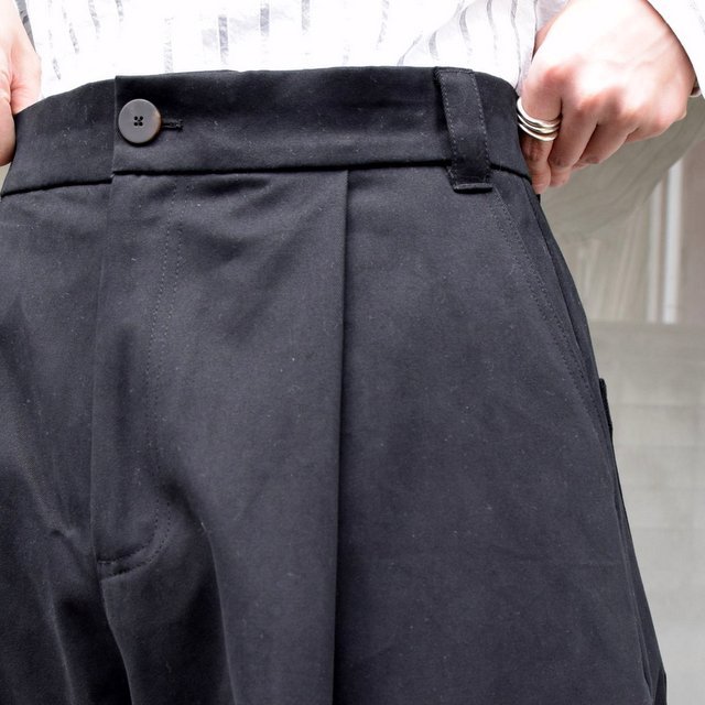 STUDIO NICHOLSON(スタジオニコルソン)/ PEACHED COTTON TWILL -BLACK- #SNM-351(5)