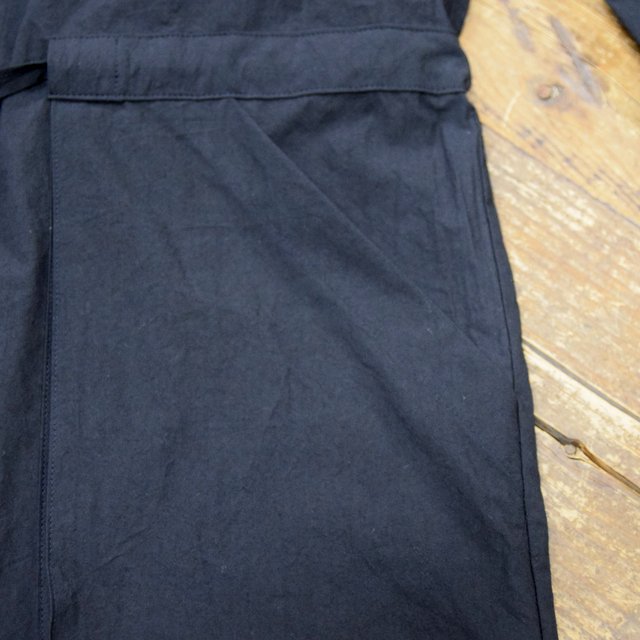 FRANK LEDER(フランクリーダー)/TRIPLE WASHED THIN COTTON SHIRT JACKET WITH DRAWSTRING -BLACK- #0916082(5)