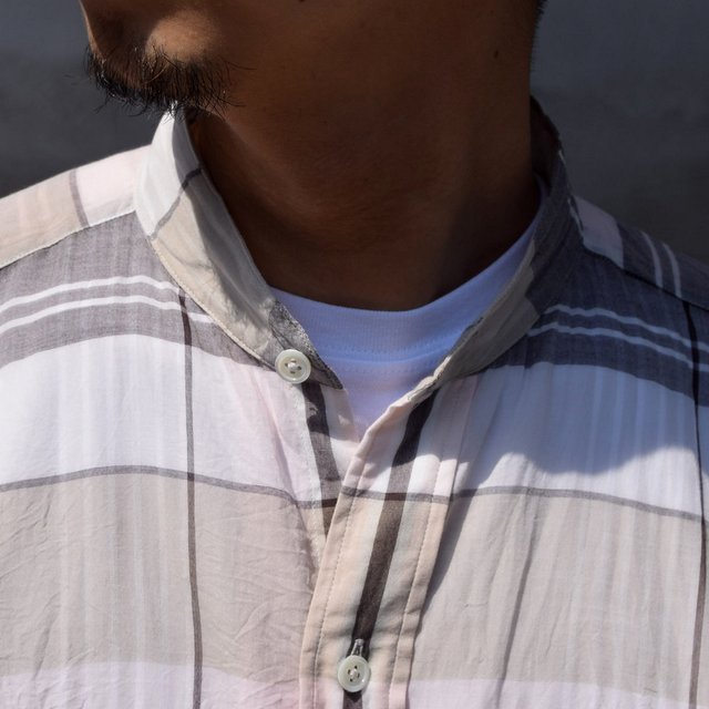 KAPTAIN SUNSHINE (キャプテンサンシャイン)/ STAND COLLAR SAFARI SHIRT -BIG PLAID- #KS21SSH12(5)