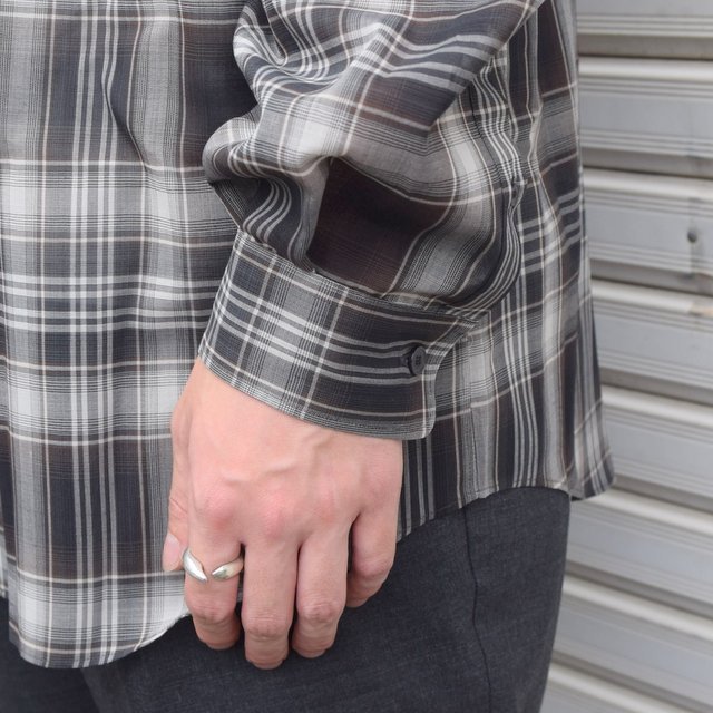 AURALEE(オーラリー)/WOOL RECYCRED POLYESTER CLOTH SHIRT -BLACK CHECK- #A21AS01EM(5)