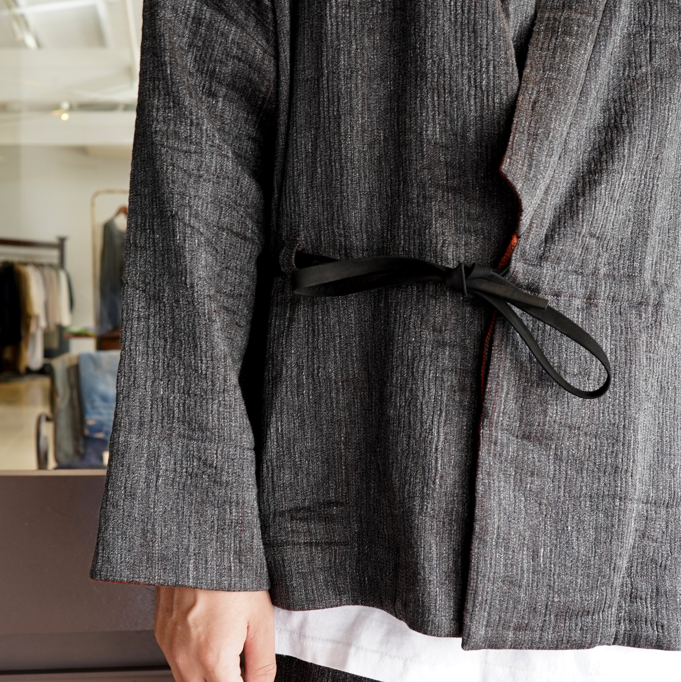 amachi.(アマチ) Rikyu Jacket-Charcoal×Red wood- #AY9-9(5)
