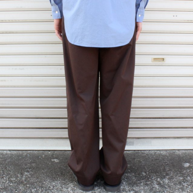 AURALEE(オーラリー)/ WASHED FINX HERRINGBONE SLACKS -BROWN CHAMBRAY- #A22P03FH(5)