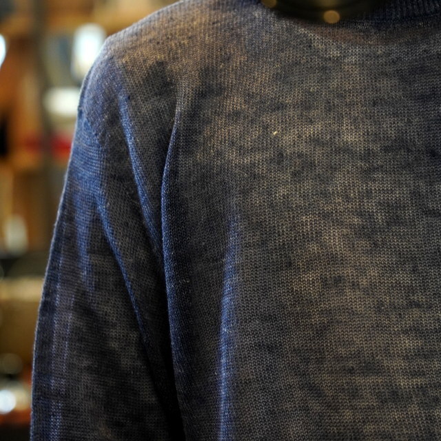 【25SS】HERILL(ヘリル)/ Linen WG Pullover -Orange,Indigo- #25-080-HL-8190-10(5)