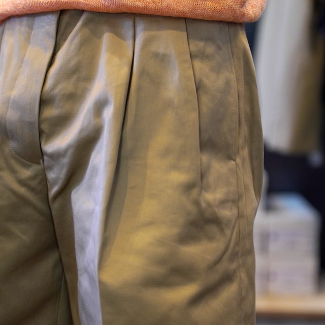 【25SS】HERILL(ヘリル)/ Suvincotton Chinoshorts -Navy,Khaki- #25-030-HL-8060-10(5)