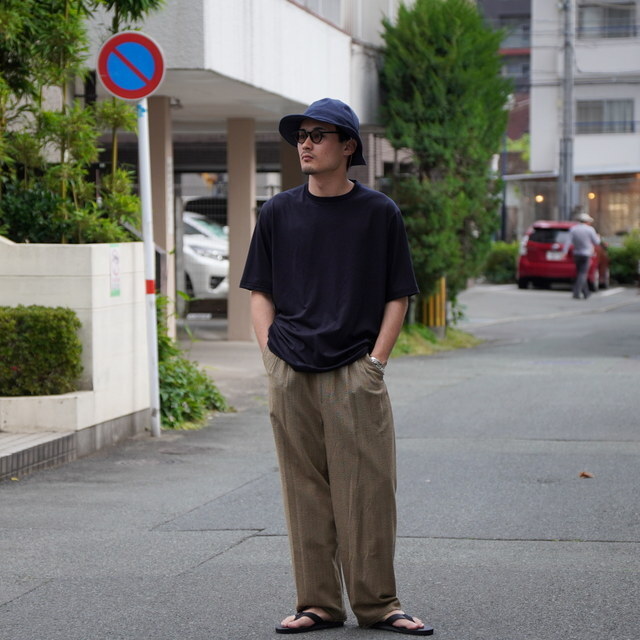 y25SSzBATONER(ogi\) / SUMMER WOOL T-SHIRT -ROYAL NAVY- #BN-25SM-047(5)