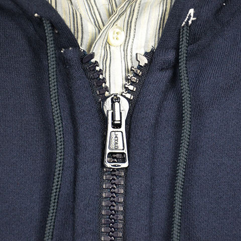 THIS IS NOT A POLO SHIRT.(fBXCYmbgA|Vc) PANEL STRIPE ZIP HOODIE -(77)navy-(6)