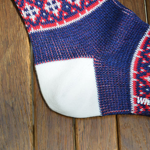 White Mountaineering(zCg}EejAO) Cotton Jacqurd Cross Border Pattern Middle Socks(6)