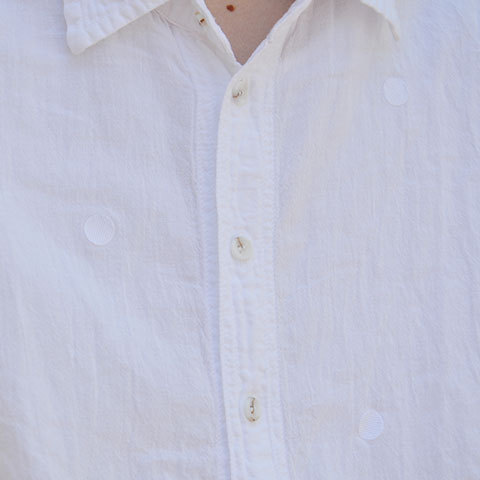 【40% off sale】CASEY CASEY(ケーシーケーシー) CAL DOT SHIRT -WHITE- (6)