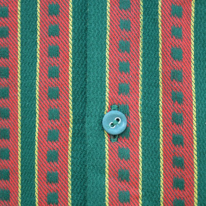 【40% off sale】FRANK LEDER(フランクリーダー) TRADITIONAL GERMAN FORK FABRIC SHIRT -(48/76)GREEN/DK RED- #0716037【S】(6)