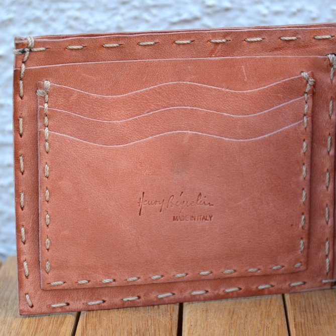 HENRY BEGUELIN(エンリーベグリン) New Club Bis Stone Washed 二つ折りウォレット -Confetto-(6)