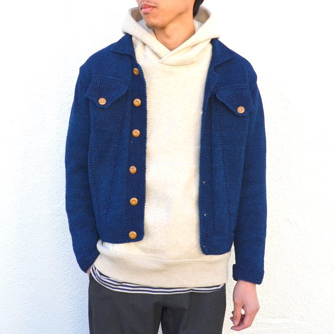 【40% off sale】 LIGHTHOUSE KNITWEAR(ライトハウスニットウエア) / TRUCKER JKT -INDIGO-(6)