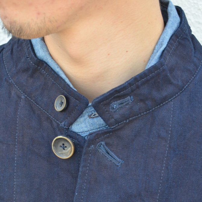 chimala(チマラ)/10OZ INDIGO X BLACK WEFT DENIM RAILROAD JACKET(UNISEX) -INDIGO- CS23-JT19(6)