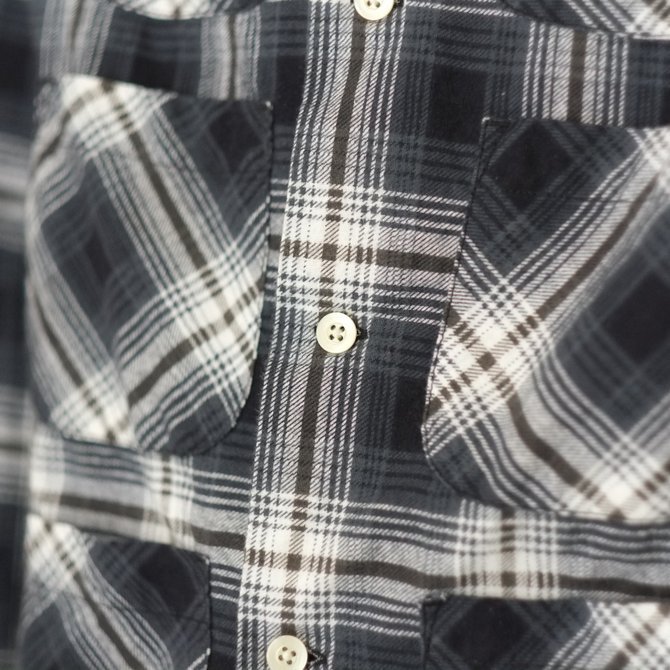 【2017 SS】South2 West8(サウスツーウエストエイト) Flannel 6 Pockets Classic Shirt -WHITE/BLACK- #VD791(6)